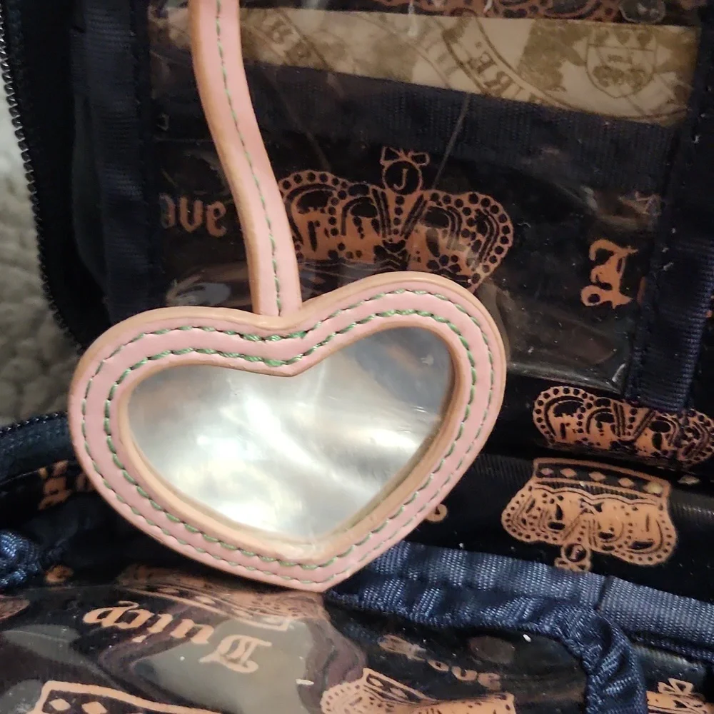 Rare Y2K Juicy Couture Make-up Bag/Organizer Dark Blue And Pink - Picture 5 of 14